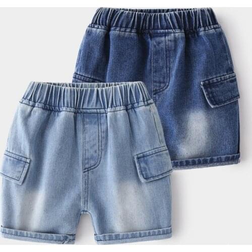 Boys Shorts Casual Fashion Pocket Thin Denim Fabric Shorts Boys Jean Short Pant Children Clothing for 2-7 Years Wear