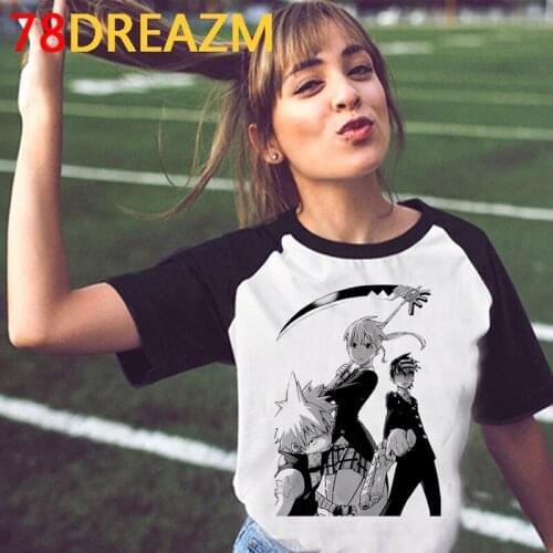 Soul Eater tshirt summer top men plus size grunge harajuku kawaii couple clothes casual summer top t-shirt vintage