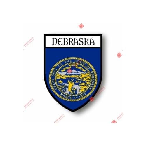 Interesting car Stickers decal souvenir vinyl car shield city flag world crest usa nebraska car decal Decoration laptop