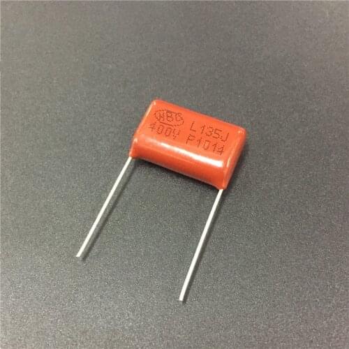 100pcs CBB capacitor 135 400V 135J 1.3uF P20 CL21 Metallized Polypropylene Film Capacitor