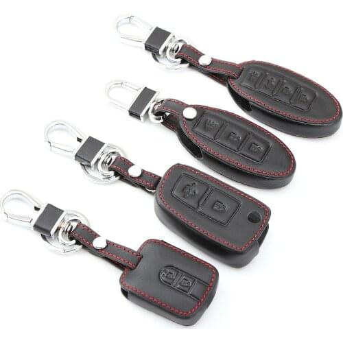Leather Car Key Cover Case For Nissan Qashqai J10 J11 X-Trail t31 t32 kicks Tiida Pathfinder Murano Note Juke Micra Almera Tiida