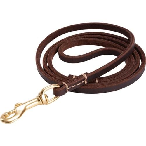 Quality Genuine Leather Dog Leash Soft Thin Leather Leash for Small Dogs Pets Cats Durable Real Leather Training Leash for Puppy