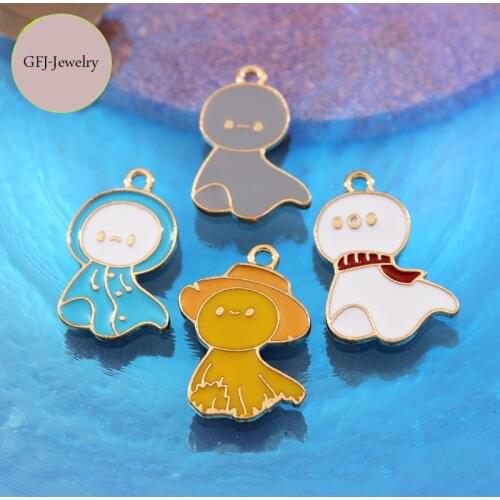 Cute 10pcs Cartoon Sunny Baby Elf Toys Charms for Jewelry Making Pendants DIY Neacklace Bracelet Earrings Charm Accessories