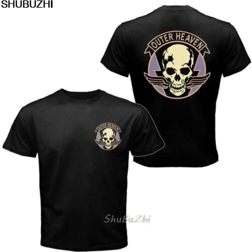 Plain T Shirts Men Outer Heaven The Metal Gear Solid Mgs T-Shirt Streetwear Crew Neck Regular Short Tee Shirt For Men sbz3514