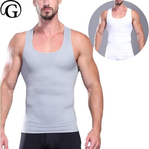 Men Body Shaper Slimming Chest Binder Corset Underwear Control Abdominal Tank Tops