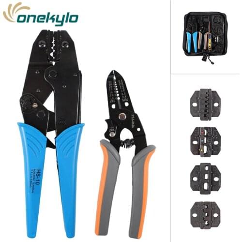 Crimping Tool set terminals crimp wire stripping pliers and 4 jaw A103/A03C/A04WFL/AV-03B for various terminals tools kit