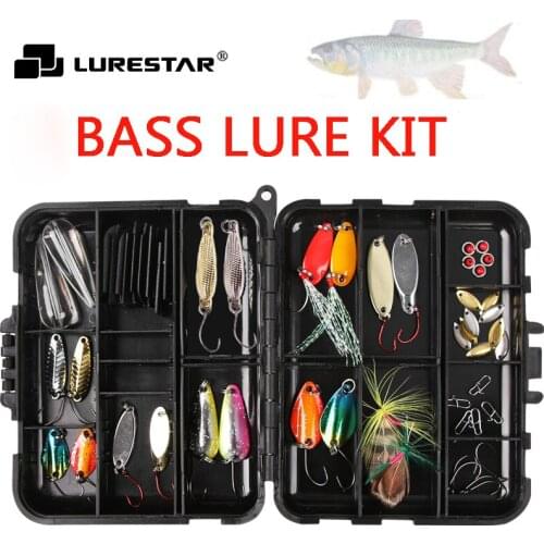 Bass Spoon Lure Kit Wholesale 51pcs/Set 12cmx9.5cm20 Kinds Fly Fishing Tools Hard Baits High Quality Accessories