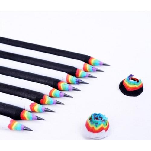 12 Pcs Rainbow Pencil Set for Drawing Sketch Painting Student School Art Gift JS22