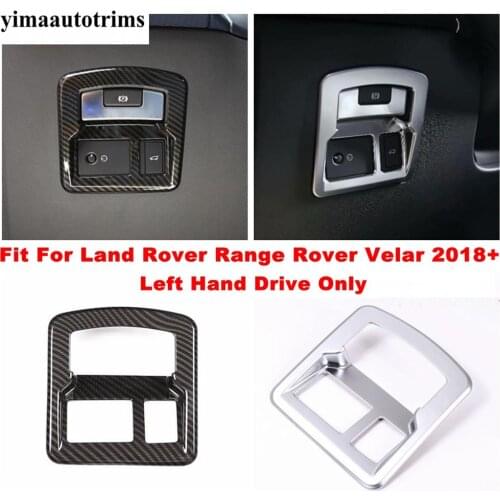 Head Lights Lamp Switch Button Panel Cover Trim For Land Rover Range Rover Velar 2018 - 2021 Carbon Fiber / Matte Interior Refit