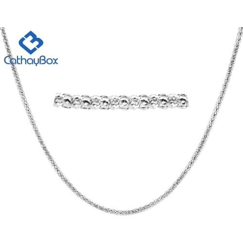 2.0mm Stainless Steel Popcorn Chain Necklace For Men & Women 60cm Long