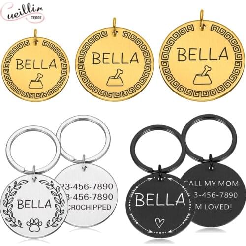 Personalized Keychain Cat Dog Pet ID Tag MICROCHIPPED Pet Name for Cat Puppy Dog Collar Tag Pendant Keyring Pet Accessories