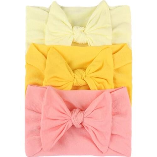 Infant Hair Band Set 3PCS/SET Girls Bow Elastic Headbands Twisted Cable Turban Kids Headwear Band Infant Hair Accessories