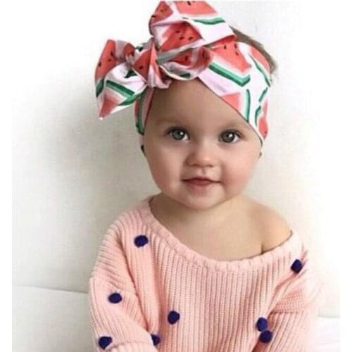 Baby Girl Headband Infant Hair Accessories Fruit Bows Newborn Headwear Rabbit Ear Tiara Headwrap Gift Toddlers Bandage Ribbon