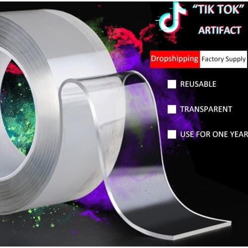 Transparent Double Sided Tape Nano Tape Self Adhesive Bathroom Kitchen Waterproof Sticker Car Super Strong Multifunctional Tapes