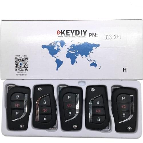 5pcs KEYDIY KD900 B Series Remote Control KD B13-2+1 Key for KD900+ Key Programmer URG200 Machine