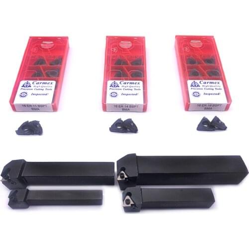 SER1212H16 / SER1616H16 / SER2020K16 + 16ER 11 BSPT 14BSPT 19BSPT BAM Lathe Cutter External Threaded Tools Thread Turning Holder