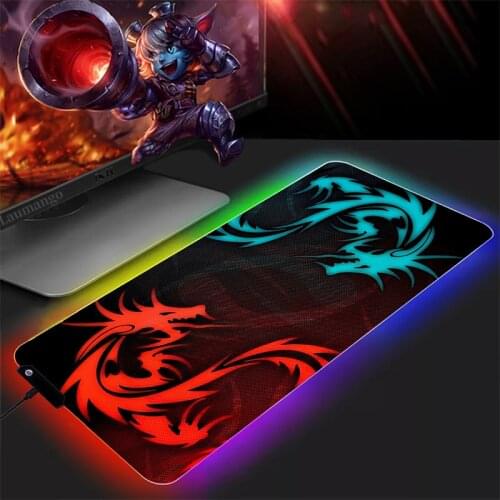RGB MSI Reddragon Mouse Pad Dywan Gamer Gaming Computer Mousepad Backlit Mause Pad Large 90x40 Mousepad PC Desk Keyboard LED Mat