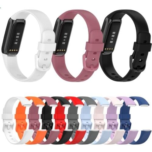 Silicone Band Compatible with For -Fitbit Luxe Soft Sports Watch Wrist Strap Loop Bracelet Replacement Waterproof Sweatp