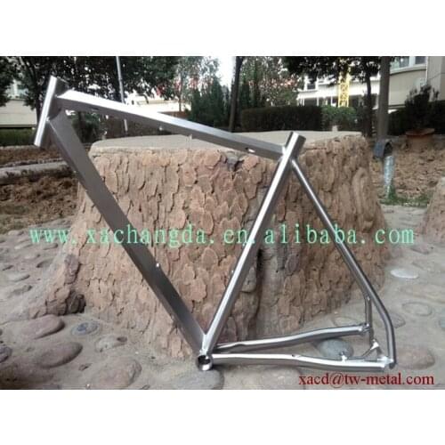 Factory Wholesale titanium road bike frame with diamond top tube and down tube