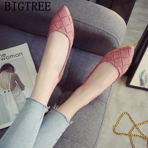 Pointed Toe Flats Pink Shoes Woman Slip On Shoes For Women Black Boat Shoes Women Fashion Loafers Zapatos Comodos De Mujer Buty