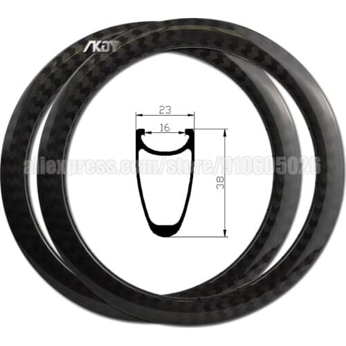 Bicycle Rim 451 Carbon 38mm Depth 23mm Width BMX Carbon Rims 20 * 1-3/8 451 Disc Brake 24/28/32/36 Holes Clincher Wheels Rim 20