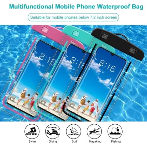 Waterproof Phone Pouch 6 inch Drift Diving Swimming Bag Underwater Dry Bag Case Cover For Phone Water Sports Beach Pool Skiing