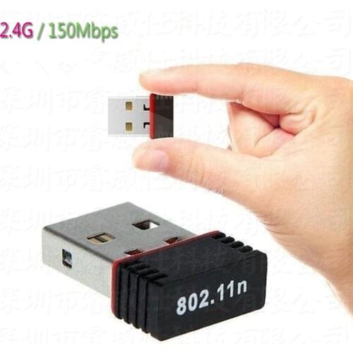 1Pc Mini USB 2.0 WiFi Wireless Adapter 150Mbps 150M Network LAN Card 802.11 Adapter fit for Apple Macbook Pro Air Win Xp 7 8