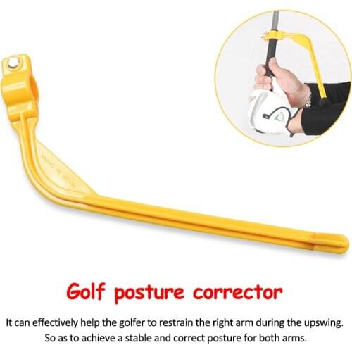 1pcs Golf Swing Trainer Beginner Gesture Alignment Training Aid Aids Correct Practical Practicing Guide Yellow/Black