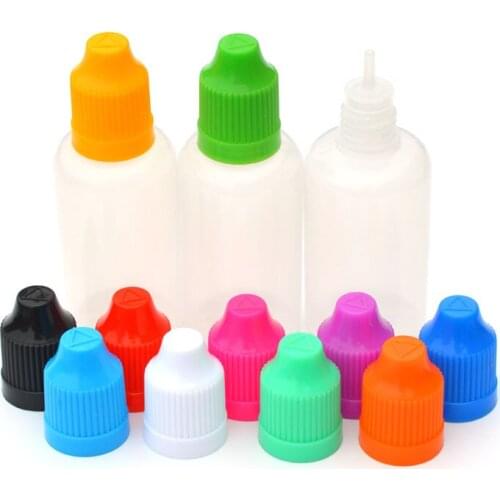 100pcs/lot PE 30ml Plastic Bottle With Childproof Cap Dropper Bottles For Electronic Cigarette eGo Empty Bottle Free Shipping