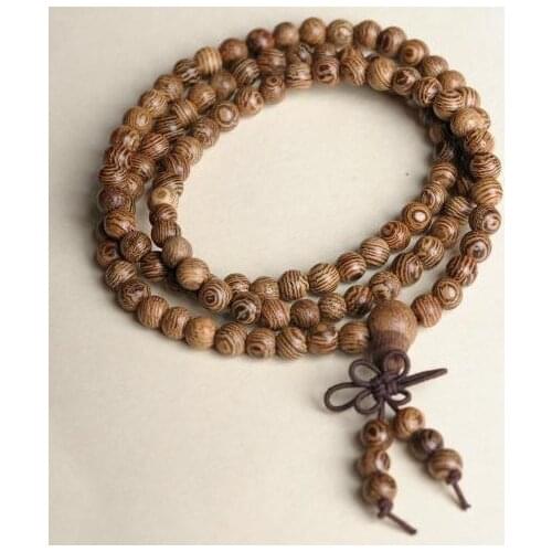 108 Beads Natural African Wenge Bracelet Vintage 6mm Bead Buddha Bead Paragraph Bangle For Women Man Jewelry DIY 10pcs Z929