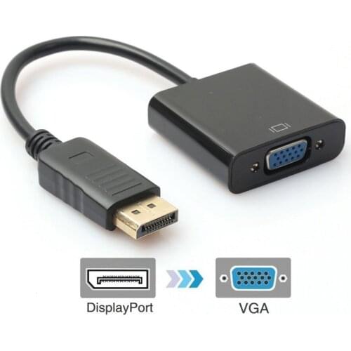 1080p DP DisplayPort Male to VGA Female Converter Adapter Stock