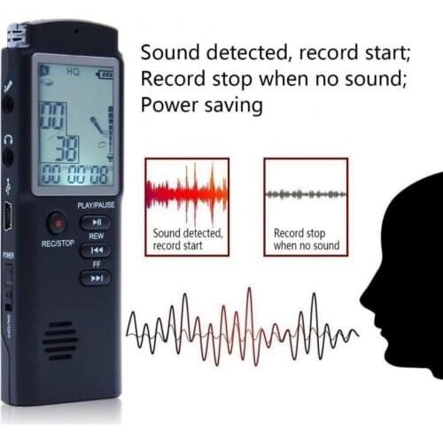 1536kbps Digital Voice,Recorder Audio Sound Recorder MP3 Player Lossless Noise Reduction Long Distance Stereo Dictaphone