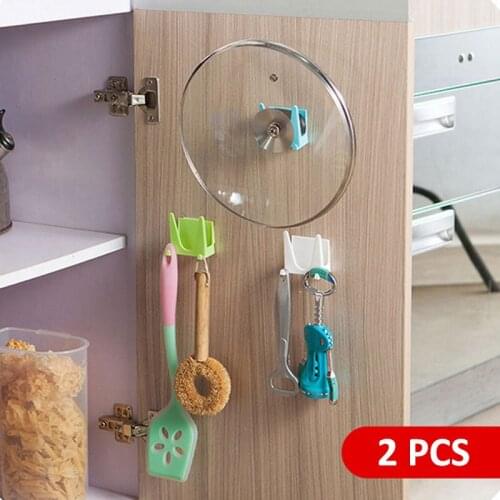 2 pcs Wall-mounted Cutting Board Shelf Pot Lids Holder Pan Cover Spatula Ladle Storage Rack Multifunction kitchen Organizer