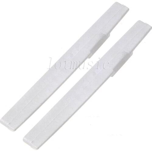 2pcs Greyish White Acoustic Guitar Strings Bridge Saddle 72*3*9mm