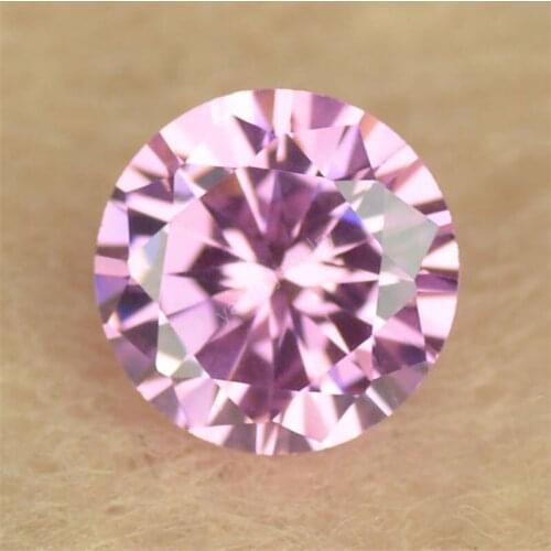 3~20mm AAAAA Grade Pink Color Loose Cubic Zirconia Stone Round Brilliant Cut CZ Synthetic Gems For Jewelry DIY Zircon