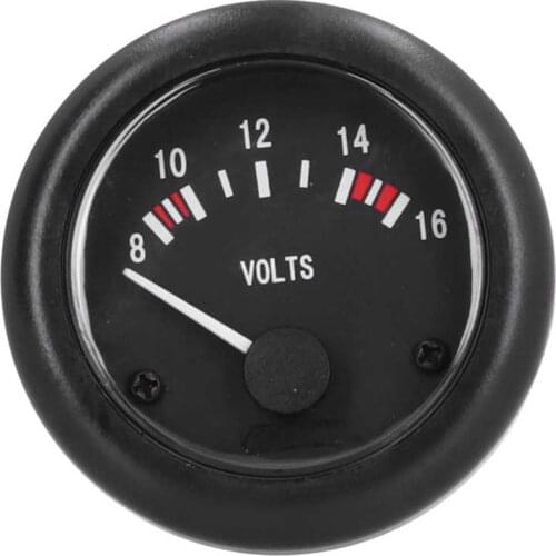 Auto parts gauge voltmeter car Marine Voltage Gauge 12V 52mm/2.04in IP67 with Indicator Light Universal for Yacht Auto Motor