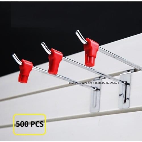 Free Shipping 500pcs EAS Plastic Retail Shop Display Hook Anti Sweep Theft Stop Lock Pegboard Slatwall+5x Detacher
