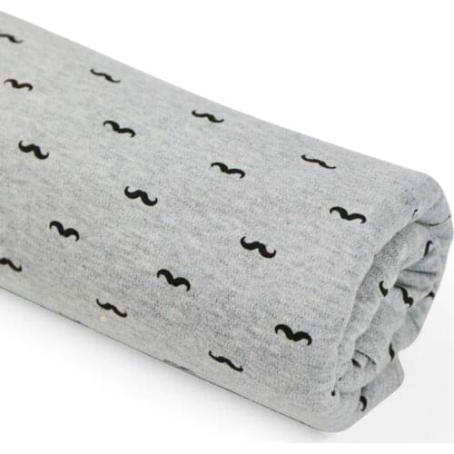 Buulqo New arrival 50x170cm printed baby cotton knitted fabric DIY soft cotton baby knitted jersey fabric