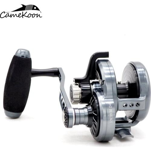 CAMEKOON 70LB High Speed 6.3:1 Trolling Reel Saltwater Reel with Lever Drag Offshore Big Game Jigging Fishing Reel