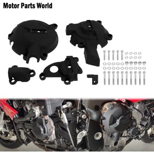 Motorcycle Black Engine Case Guard Protector Cover Case For BMW S1000RR & S1000 RR 2019 -2021 S1000XR 2020