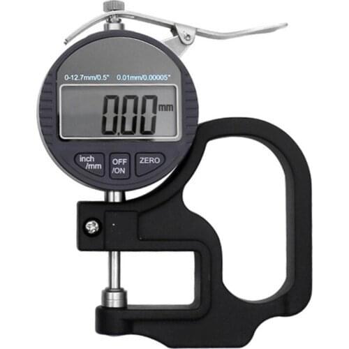 Digital Thickness Gauge 0.5 inch/12.7mm 0.0005"/0.01mm Thickness Meter Precise Electronic Micrometer with LCD Display