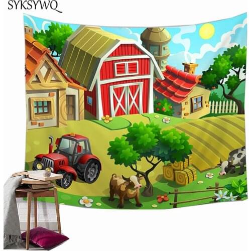 Farmhouse decor tapestry kids bedroom decoration wall hanging carpet boho room decor