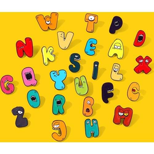 DIGADAGU Brooches Letter On Clothes