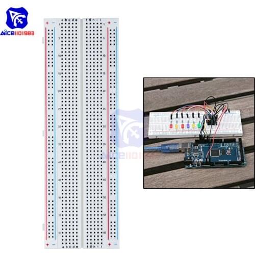 Diymore MB-102 830 Tie Points Solderless Breadboards for Arduino Proto Shield Distribution Connecting Blocks