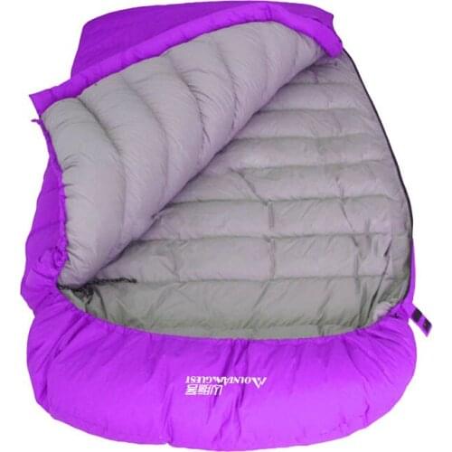 Adult Outdoor Four Seasons Camping Duck Down Lovers Thicken Plus Double Person Sleeping Bag