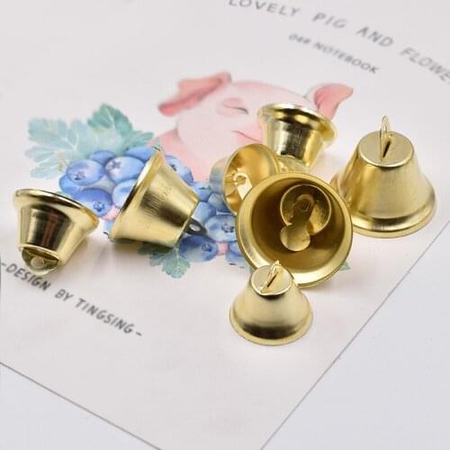 DIY 10-50mm Horn Opening Golden Silver Color Bells Christmas Decoration Creative Bells Wind Chimes Crafts Jewelry Kids Toys
