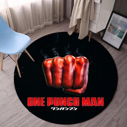 Anime One Punch Man Round Door mat Rug Carpet Floor Bedroom Doormat Non-slip Mat Cartoon Gifts Cosplay