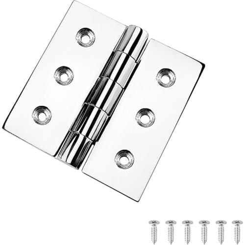 Square Stainless Steel Door Butt Hinge 4 Inch Marine Grade Rust Resistant