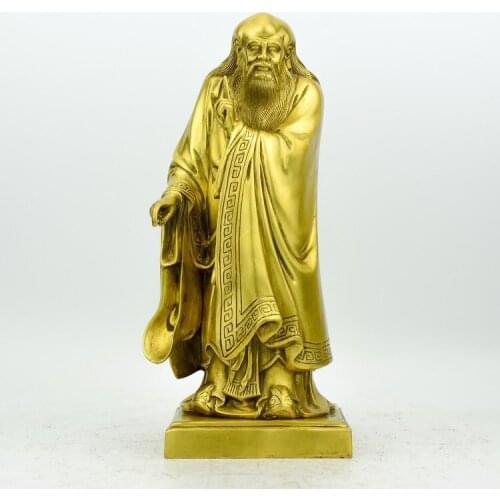 Laozi Statue Seiko Pure Copper Feng Shui Laozi Bronze Statue Crafts Home Decoration Gifts Bronze Feng Shui Ornaments