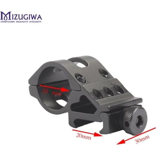 MIZUGIWA 45 Degress 1 Inch 25.4mm / 30mm Ring Offset Flashlight Torch Laser Mount Rifle Scope Weaver 20mm Picatinny Rail